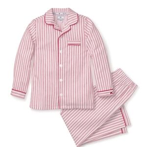 Striped Pink and White Kids Pajama Set